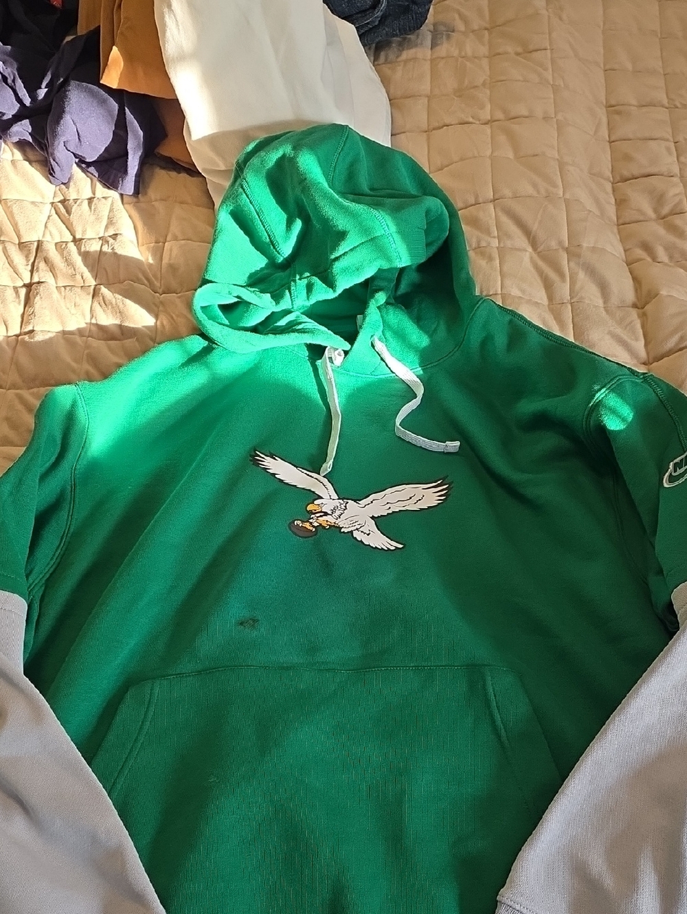 Nike Green Crewneck Hoodie EAGLES sz Xxl